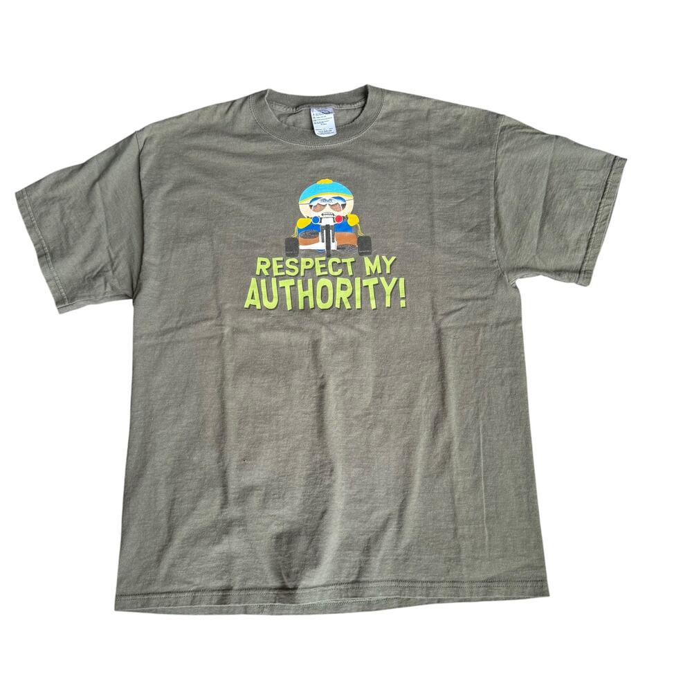 Vintage South Park Cartman Respect My Authority Tee Shirt Mens Large